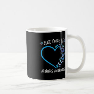 Taza De Café Blue Butterfly Cure It November Diabetes awar