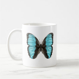 Taza De Café Blue Butterfly Insectos Art Nature Lover