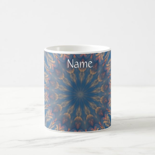 Taza De Café Blue Chakra Kaleidoscope Thunder_Cove (Centro)