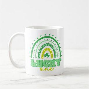 Taza De Café Blue Clover & Rainbow Lucky One First Birday