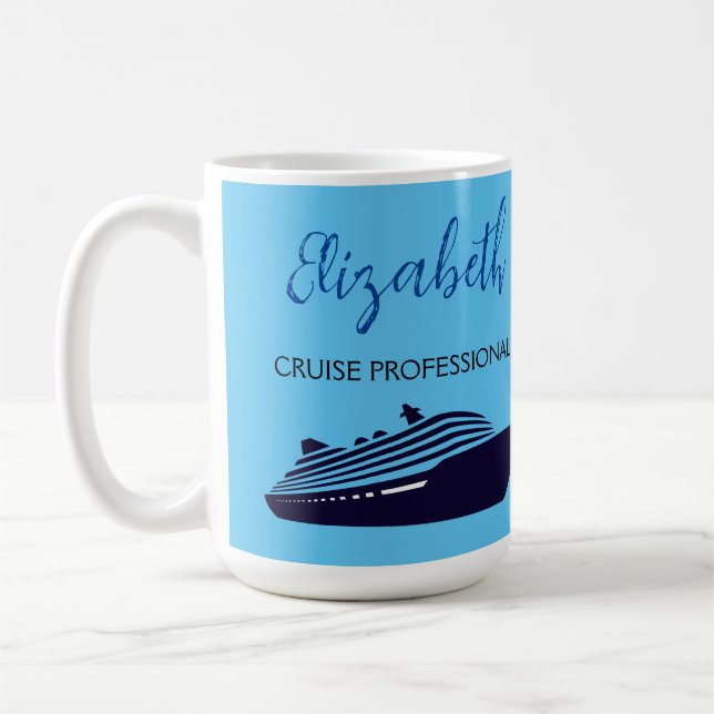 Taza De Café Blue Cruise Profesional Coffee Mug Cup (Izquierda)