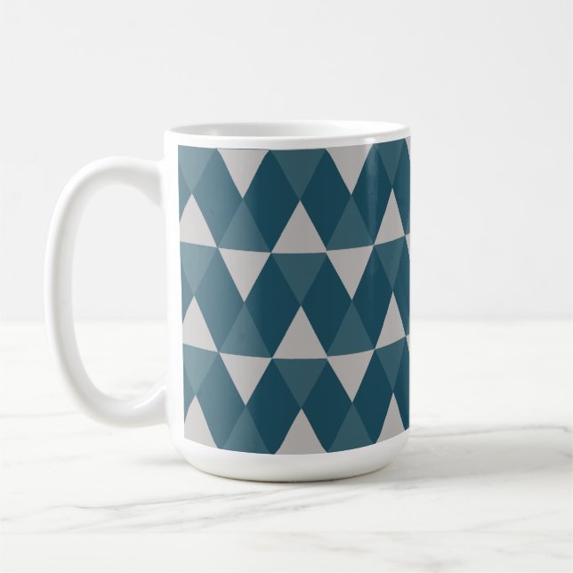 Taza De Café Blue diamonds pattern (Izquierda)