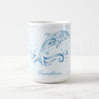 Taza De Café Blue Dolphin Personalized Coffee Mug