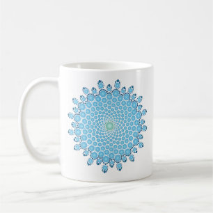 Taza De Café Blue Dot Mandala Coffee Mug
