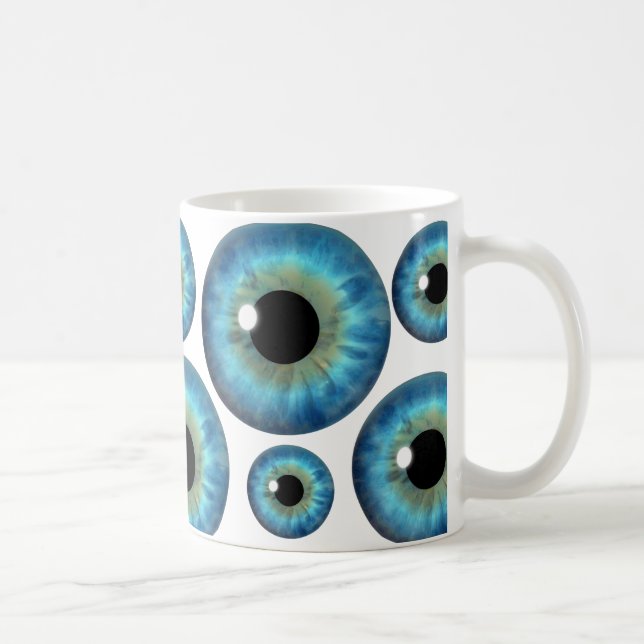 Taza De Café Blue Eye Iris Guay Eyeball Personalizado Mug (Derecha)