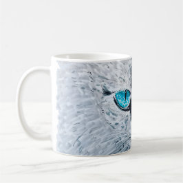 Taza De Café Blue Eyed Fluffy Cat