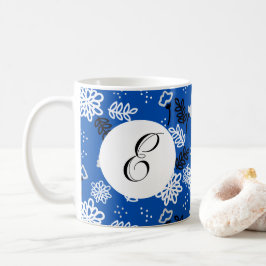 Taza De Café Blue field flowers