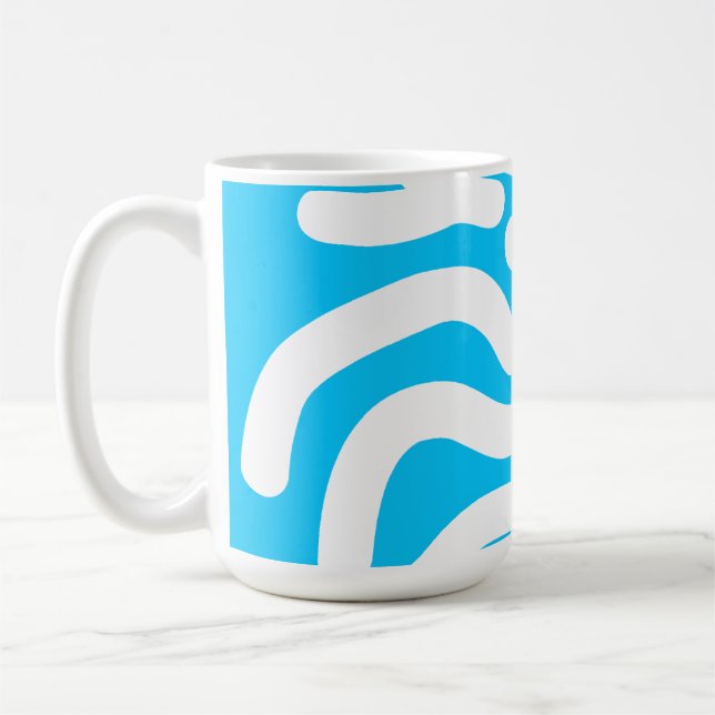 Taza De Café Blue Fingerprint Biometric Security (Izquierda)