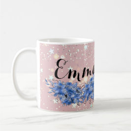 Taza De Café Blue Floral bouquet in the blooming garden