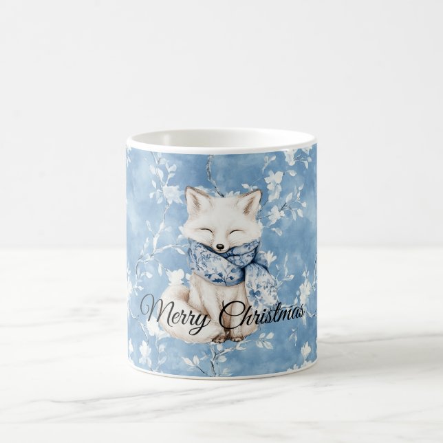 Taza De Café Blue Floral Fox (Centro)