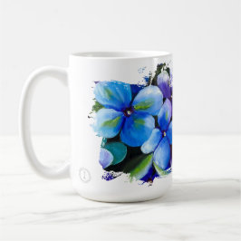 Taza De Café Blue flower Let your dream blossom mug