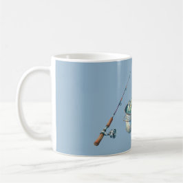 Taza De Café Blue Gone Fishing Bucket