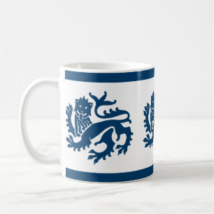 Taza De Café Blue Gothic Revival Lions Mug