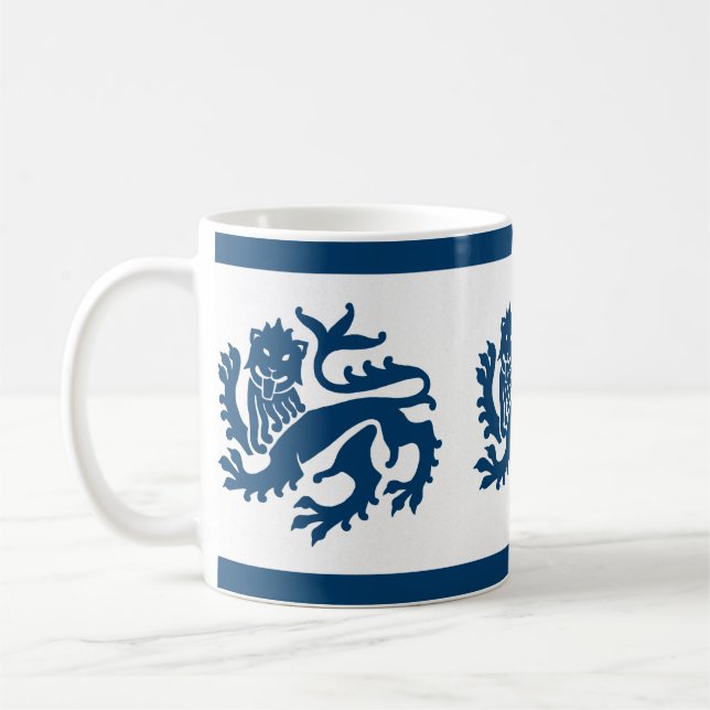 Taza De Café Blue Gothic Revival Lions Mug (Izquierda)