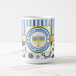 Taza De Café Blue Hanukkah