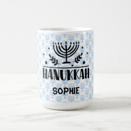 Taza De Café Blue Hanukkah