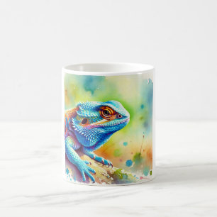 Taza De Café Blue headed agama 060924AREF125 - Watercolor