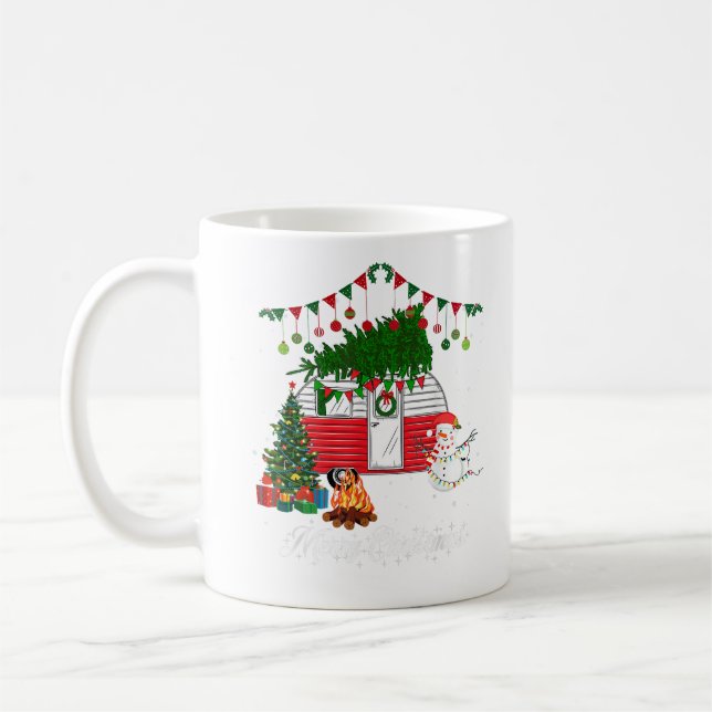 Taza De Café Blue Heeler con Navidades Sweater - Feliz Navidad (Izquierda)