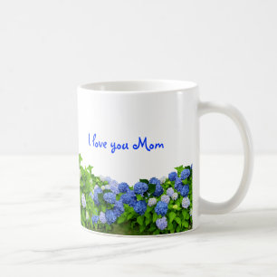 Taza De Café Blue Hydrangeas Coffee Mug de mamá