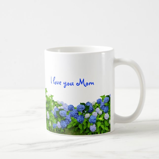 Taza De Café Blue Hydrangeas Coffee Mug de mamá (Derecha)