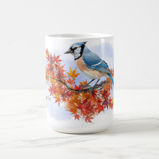 Taza De Café Blue Jay in Fall Colors (Centro)