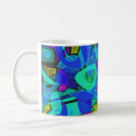 Taza De Café "blue lagoon" abstract coffee mug