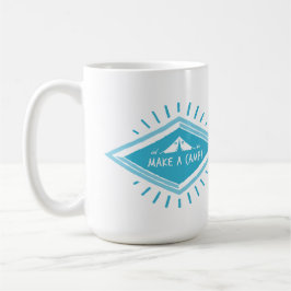 Taza De Café Blue Make a Camp, gran aventura