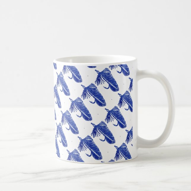 Taza De Café "Blue Matuka" trucha enrollada mosca (Derecha)