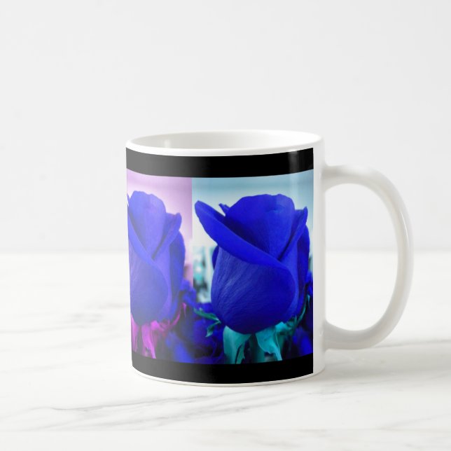 Taza De Café Blue Rosa Buds Mug (Derecha)
