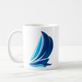 Taza De Café Blue Sailboat Adventure