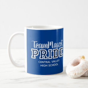 Taza De Café Blue School Pride Mascota Nombre Coffee Mug