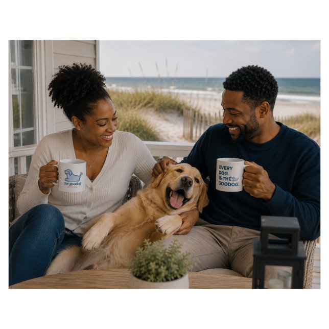 Taza De Café Blue Seersucker Dog Silhouette Coffee (Subido por el creador)