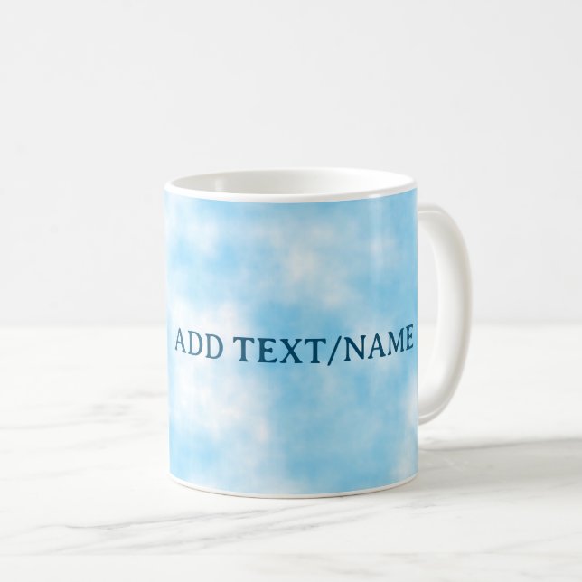Taza De Café Blue Sky and Cloud Art Personalizado (Anverso derecho)