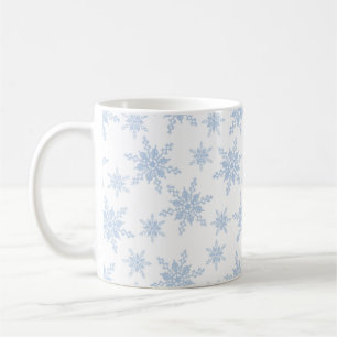 Taza De Café Blue Snowflakes Coffee Mug