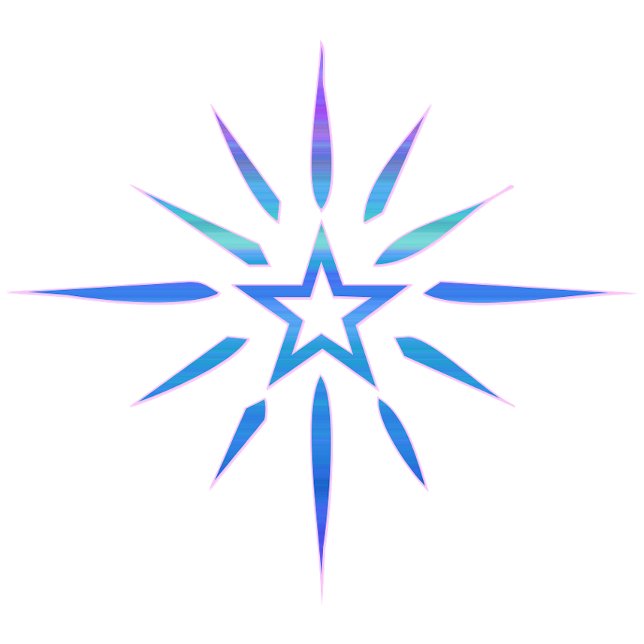 Taza De Café Blue Star Shine Minimalist Mug | Glow Art (Subido por el creador)