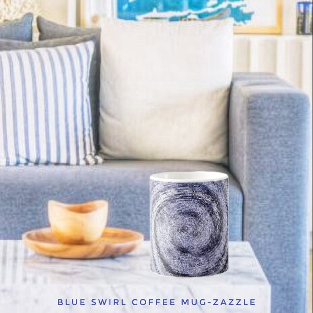 Taza De Café Blue Swirl (Subido por el creador)