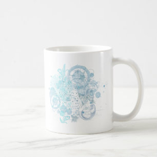 Taza De Café Blue Swirls