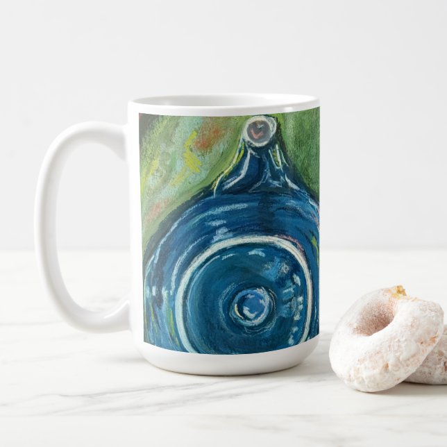 Taza De Café Blue Teapot and Chai Artwork (Con donut)