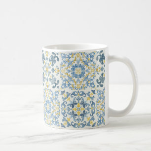 Taza De Café Blue Tile Lemon