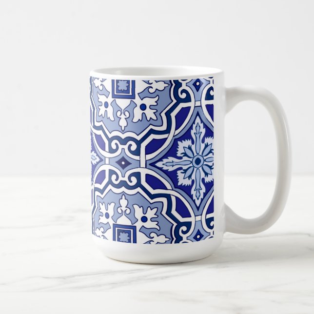Taza De Café Blue tiles,Mediterranean tiles,majolica    (Derecha)