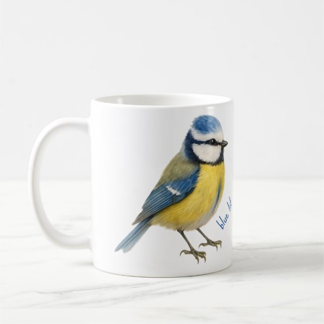 Taza De Café Blue Tit Bird Mug Nature Lover Gift (Izquierda)