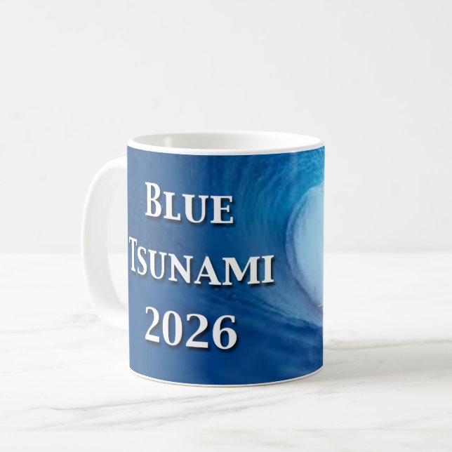 Taza De Café Blue Tsunami Election 2026 (Anverso izquierdo)