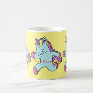 Taza De Café Blue Unicorn Running Thunder_Cove