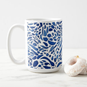Taza De Café Blue Watercolor Paints