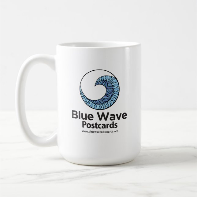 Taza De Café Blue Wave Postcards - Classic Mug, 11 oz (Izquierda)