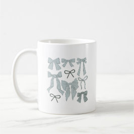 Taza De Café Blue Whimsical Bows