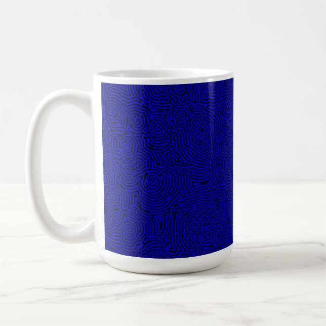 Taza De Café Blue Whorls 15oz Mug (Izquierda)