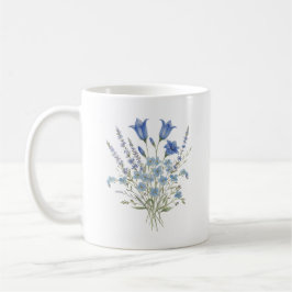 Taza De Café Blue Wildflower Bouquet