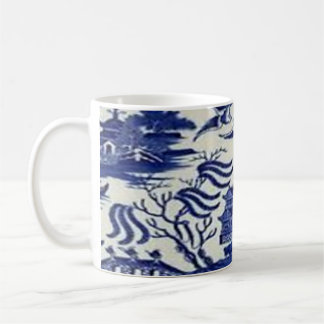 Taza De Café blue willow mug