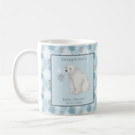 Taza De Café Blue Winter Polar Bear Baby Shower Gift
